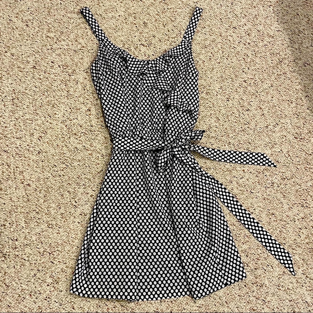 WHBM Polka Dot, Ruffle-Top Sundress, Medium